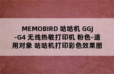 MEMOBIRD 咕咕机 GGJ-G4 无线热敏打印机 粉色-适用对象 咕咕机打印彩色效果图